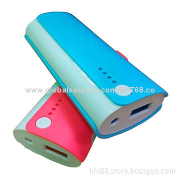 Power banks with 4,400mAh capacity and LED flash light, appears like mobile phoneNew